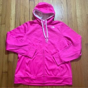 THE NORTH FACE Womens FULL ZIP Sweatshirt HOODIE Size XXL 2XL HOODED - PINK